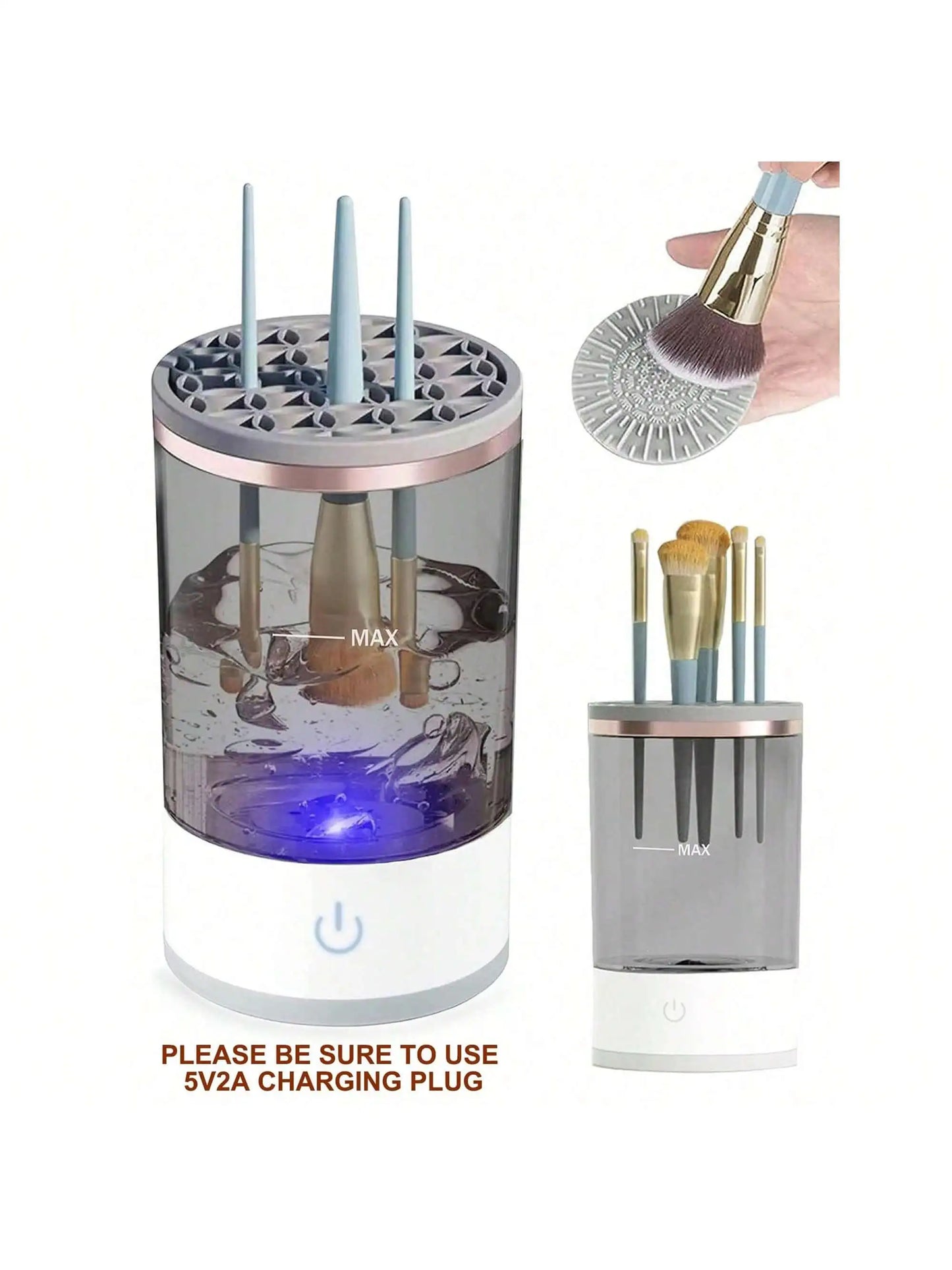 Glossesy Electric Makeup Brush Cleaner – Deep Clean in Seconds